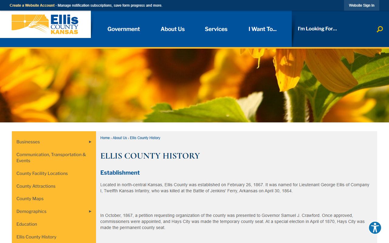 Ellis County Clerk of the District Court records in Hays Kansas county history context