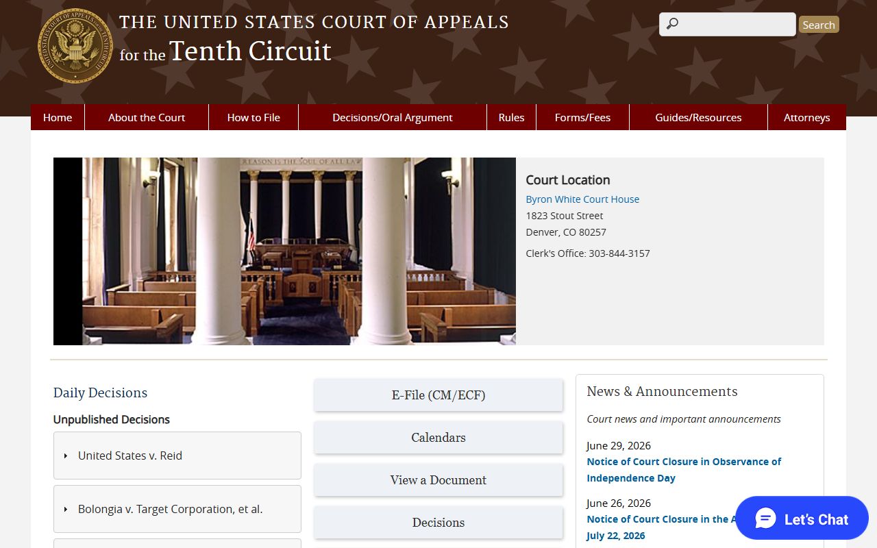 Ellis County District Court Tenth Circuit federal appeal record access