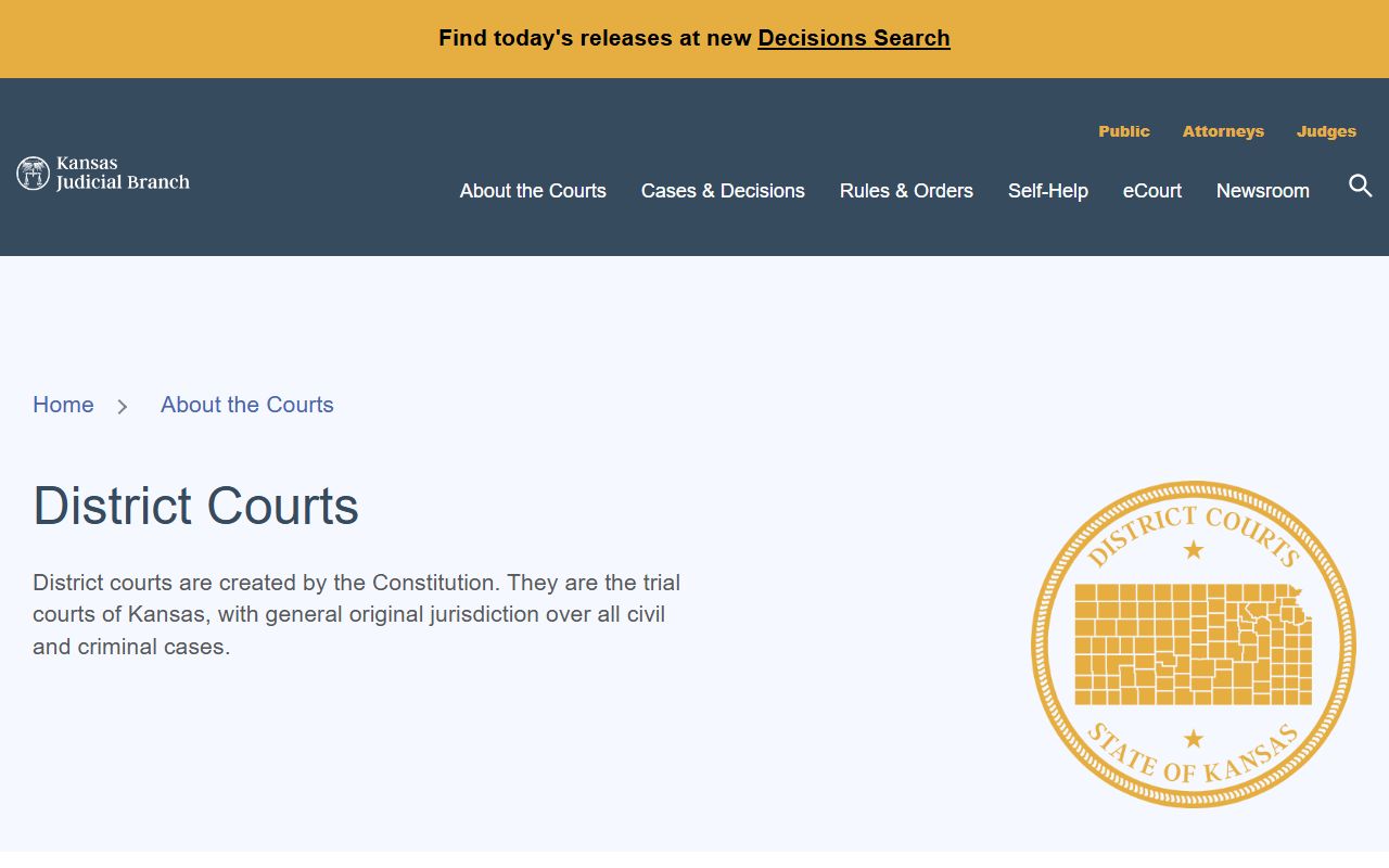 Ellis County court records Kansas district court overview