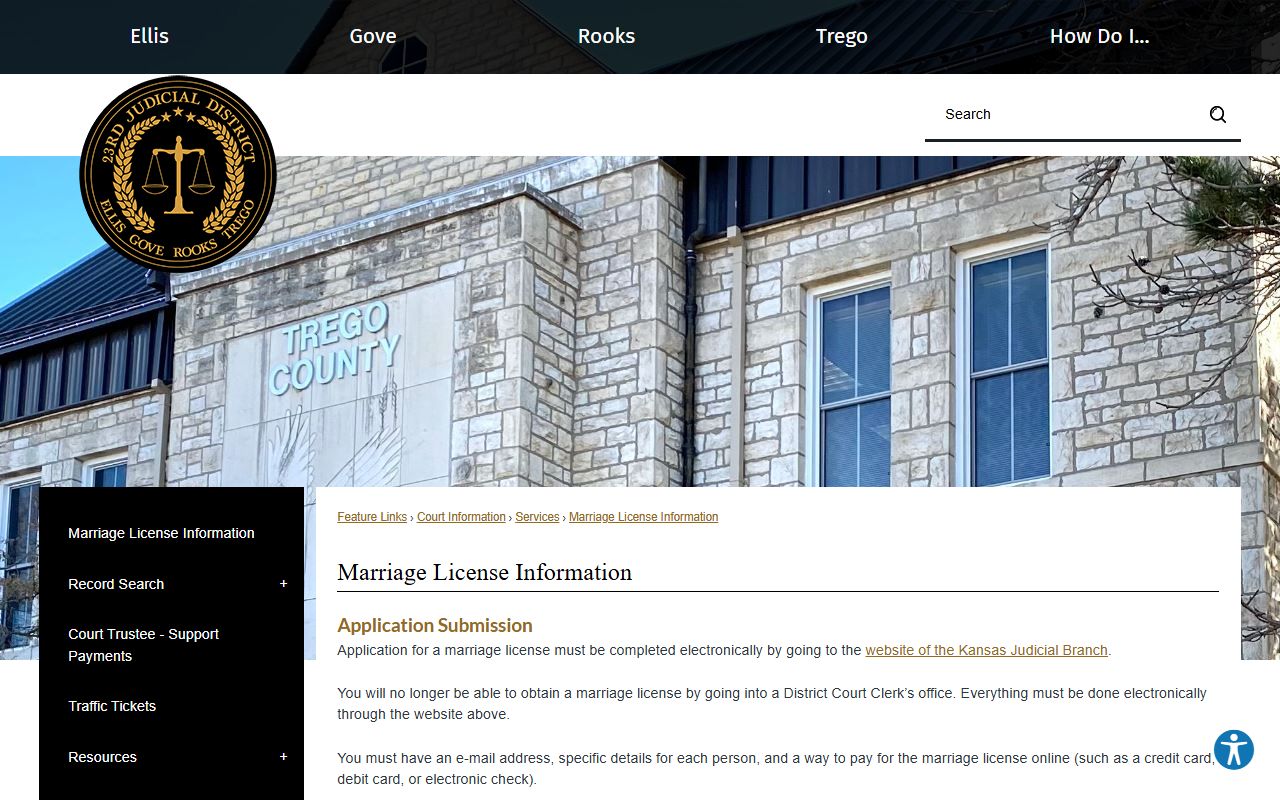 Ellis County marriage and divorce records source for 23rd Judicial District marriage licenses